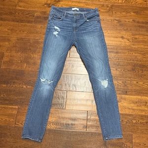 ANN TAYLOR LOFT Modern Skinny Ripped Jeans